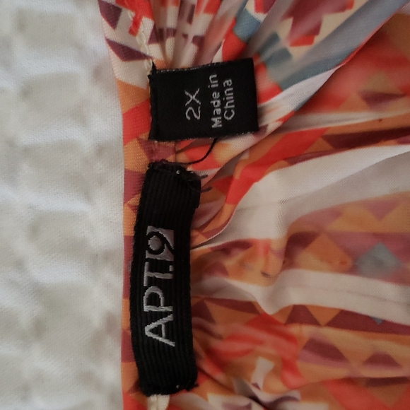 Floral Aztec Top. Lace. Vertical Lines. Vertical Stripes. Crepe - Picture 11 of 14